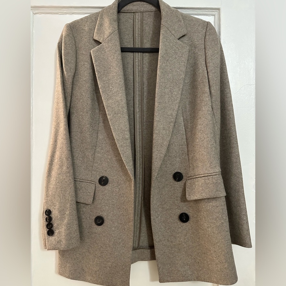 NWOT Massimo Dutti Wool Double-Breasted Blazer